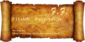 Fitzkó Felicián névjegykártya